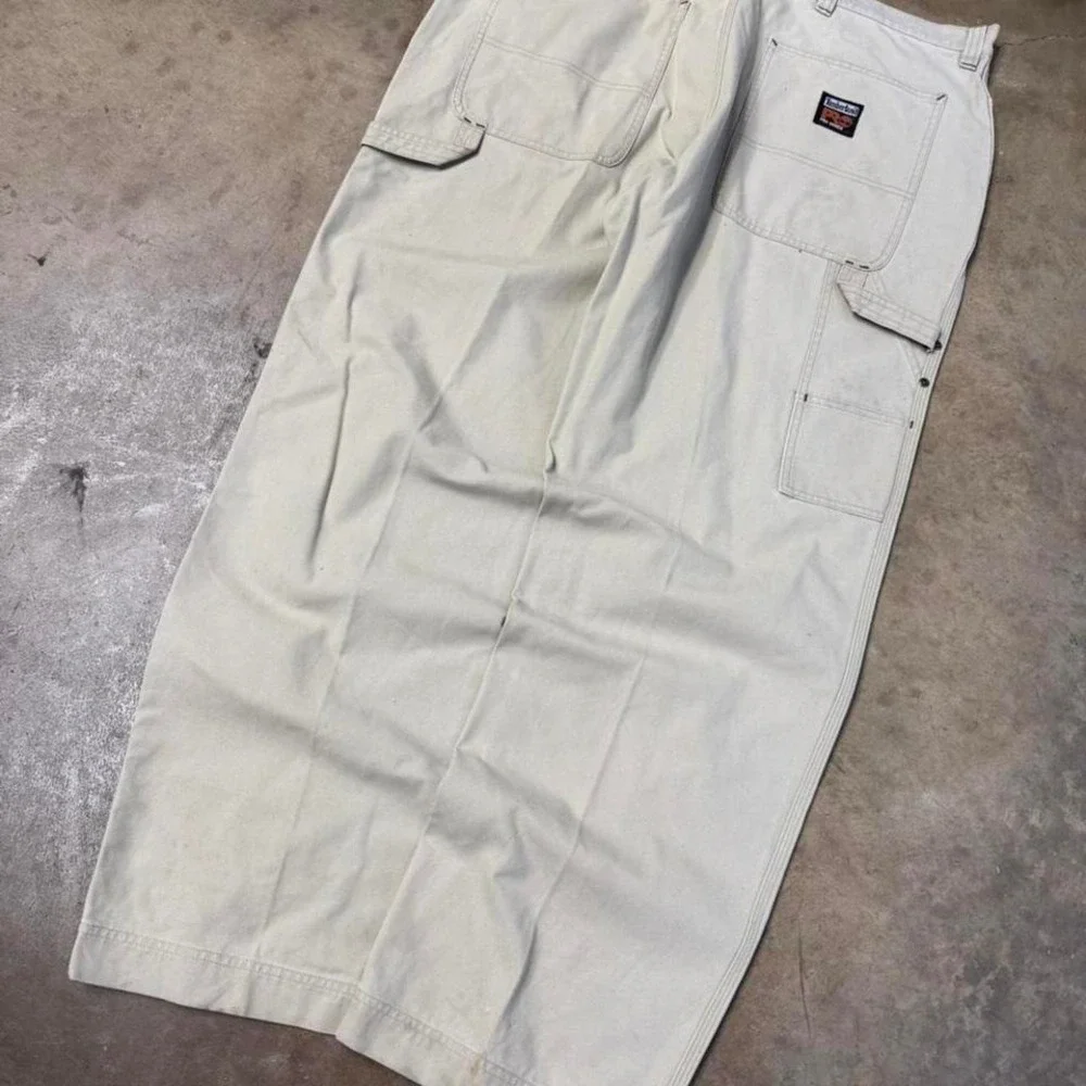 Vintage Y2K Timberland Pro cream baggy carpenter pants size 40 hip hop